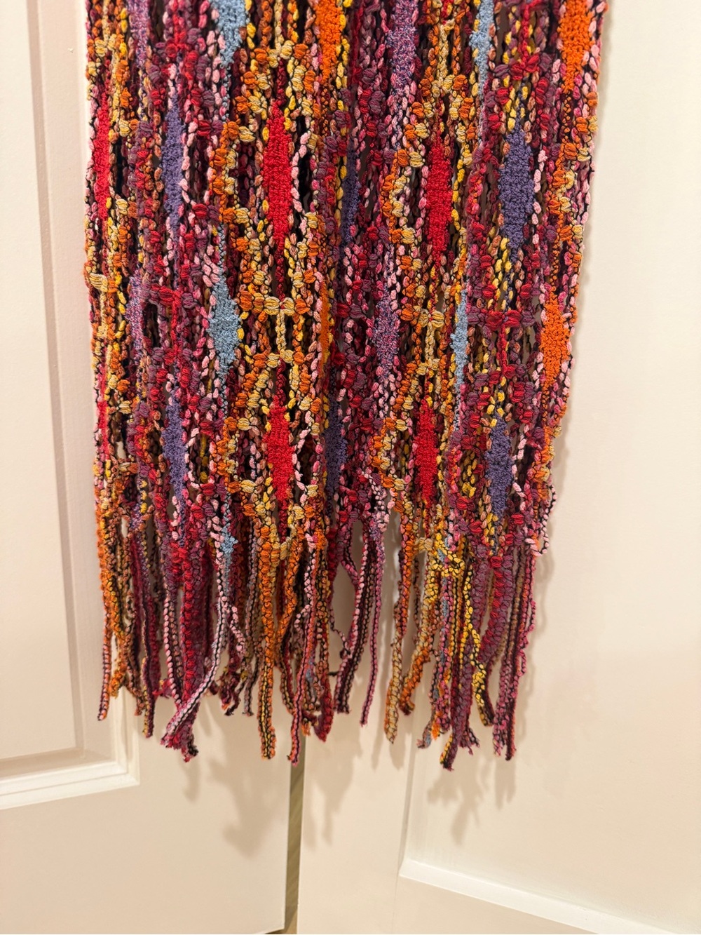 Zara Multicolor Knit Fringe Maxi Dress - Picture 2 of 5